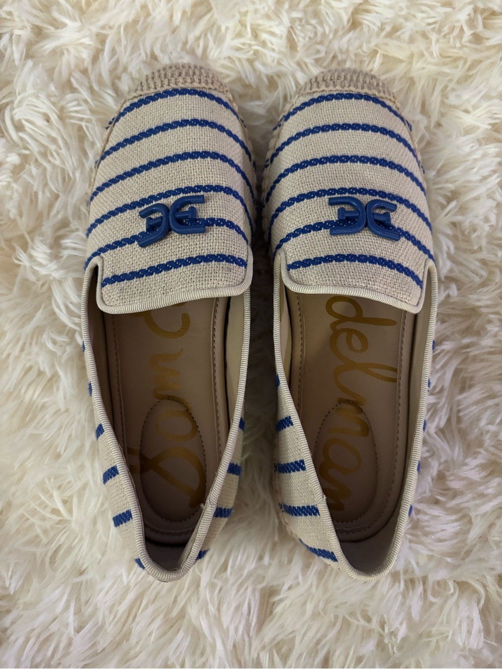 Sam Edelman Kathleen Espadrille Loafer Flats Nautical Stripe Women 6.5